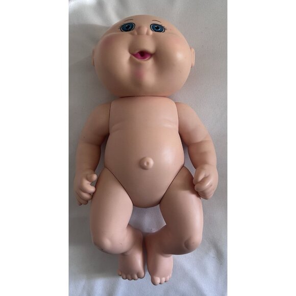 Cabbage Patch Kids Vinyl Drink n Wet Baby Doll Bald Blue Eyes - Picture 1 of 8